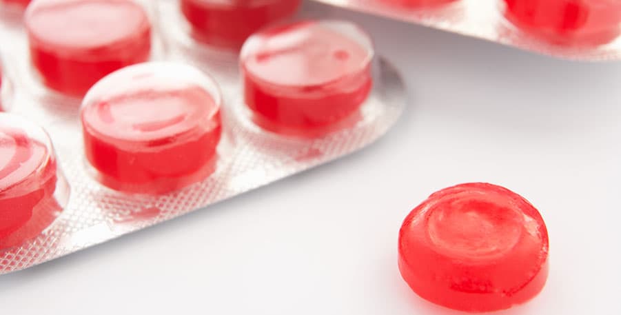 Topical flurbiprofen for the treatment of sore throat